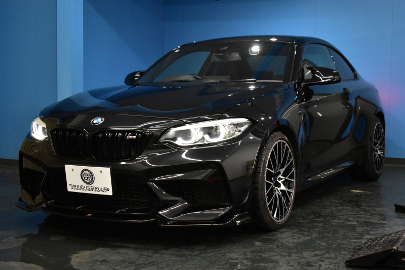 BMW Mシリーズ M2 ｺﾝﾍﾟﾃｨｼｮﾝ MDCT 7速DCT LCI後期 ｺﾝﾍﾟﾃｨｼｮﾝ専用410馬力ｴﾝｼﾞﾝ ﾍｷｻｺﾞﾅﾙLEDﾍｯﾄﾞﾗｲﾄ&ﾃｰﾙ ﾋｰﾀｰ付黒革 ﾀｯﾁﾊﾟﾈﾙHDDﾅﾋﾞBｶﾒﾗ 専用19AW 車線逸脱&歩行者警告 衝突軽減ﾌﾞﾚｰｷ ｶｰﾎﾞﾝｲﾝﾃﾘｱ Mｼｰﾄﾍﾞﾙﾄ 2年保証