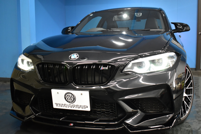 BMW Mシリーズ M2 ｺﾝﾍﾟﾃｨｼｮﾝ MDCT 7速DCT LCI後期 ｺﾝﾍﾟﾃｨｼｮﾝ専用410馬力ｴﾝｼﾞﾝ ﾍｷｻｺﾞﾅﾙLEDﾍｯﾄﾞﾗｲﾄ&ﾃｰﾙ ﾋｰﾀｰ付黒革 ﾀｯﾁﾊﾟﾈﾙHDDﾅﾋﾞBｶﾒﾗ 専用19AW 車線逸脱&歩行者警告 衝突軽減ﾌﾞﾚｰｷ ｶｰﾎﾞﾝｲﾝﾃﾘｱ Mｼｰﾄﾍﾞﾙﾄ 2年保証
