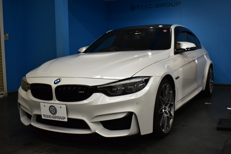 BMW Mシリーズ M3ｾﾀﾞﾝ ｺﾝﾍﾟﾃｨｼｮﾝ 450馬力 LCI後期 ｱﾀﾞﾌﾟﾃｨﾌﾞMｻｽ ﾍｷｻｺﾞﾅﾙLEDﾍｯﾄﾞﾗｲﾄ&ﾃｰﾙ HUD 7速DCT 専用鍛造20AW 専用軽量ﾋｰﾀｰ付黒革 ﾊｰﾏﾝｶｰﾄﾞﾝ 車線変更＆逸脱＆歩行者警告 ﾀｯﾁﾊﾟﾈﾙﾅﾋﾞBｶﾒﾗ 前後PDC ﾌﾙｾｸﾞ 電動ﾘｱｻﾝｼｪｰﾄﾞ 2年保証