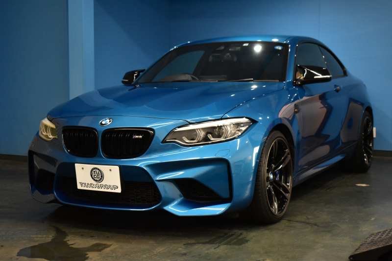 BMW Mシリーズ M2 6速MT LCI後期 ﾋｰﾀｰ付黒革 ｱﾀﾞﾌﾟﾃｨﾌﾞﾍｷｻｺﾞﾅﾙLEDﾍｯﾄﾞﾗｲﾄ&ﾃｰﾙ  ﾀｯﾁﾊﾟﾈﾙHDDﾅﾋﾞ Bｶﾒﾗ Scan-Speak社製ｽﾋﾟｰｶｰ/Studie Sound System 19AW 車線逸脱&歩行者警告 衝突軽減 ｶｰﾎﾞﾝｲﾝﾃﾘｱ  ﾌﾞﾗｯｸｸﾞﾘﾙ iｽﾄｯﾌﾟ ｽﾏｰﾄｷｰ 2年保証