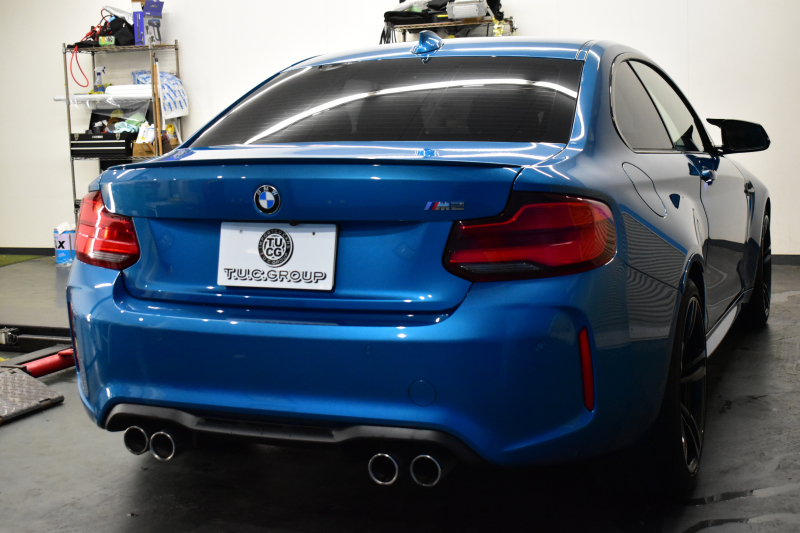 BMW Mシリーズ M2 6速MT LCI後期 ﾋｰﾀｰ付黒革 ｱﾀﾞﾌﾟﾃｨﾌﾞﾍｷｻｺﾞﾅﾙLEDﾍｯﾄﾞﾗｲﾄ&ﾃｰﾙ  ﾀｯﾁﾊﾟﾈﾙHDDﾅﾋﾞ Bｶﾒﾗ Scan-Speak社製ｽﾋﾟｰｶｰ/Studie Sound System 19AW 車線逸脱&歩行者警告 衝突軽減 ｶｰﾎﾞﾝｲﾝﾃﾘｱ  ﾌﾞﾗｯｸｸﾞﾘﾙ iｽﾄｯﾌﾟ ｽﾏｰﾄｷｰ 2年保証