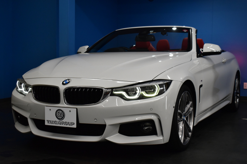 BMW 4シリーズ 440i ｶﾌﾞﾘｵﾚ Mｽﾎﾟｰﾂ LCI後期 ﾍｷｻｺﾞﾅﾙLEDﾍｯﾄﾞﾗｲﾄ&ﾃｰﾙ 追従ACC HUD 直6ﾀｰﾎﾞ ﾋｰﾀｰ付赤革 液晶ﾒｰﾀｰ harman/kardon ｴｱｶﾗｰ 車線変更&逸脱&歩行者&衝突警告 衝突軽減B 19AW ﾀｯﾁﾊﾟﾈﾙHDDﾅﾋﾞ ﾌﾙｾｸﾞTOPﾋﾞｭｰ 2年保証