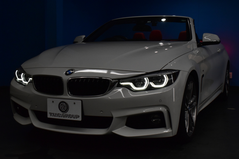 BMW 4シリーズ 440i ｶﾌﾞﾘｵﾚ Mｽﾎﾟｰﾂ LCI後期 ﾍｷｻｺﾞﾅﾙLEDﾍｯﾄﾞﾗｲﾄ&ﾃｰﾙ 追従ACC HUD 直6ﾀｰﾎﾞ ﾋｰﾀｰ付赤革 液晶ﾒｰﾀｰ harman/kardon ｴｱｶﾗｰ 車線変更&逸脱&歩行者&衝突警告 衝突軽減B 19AW ﾀｯﾁﾊﾟﾈﾙHDDﾅﾋﾞ ﾌﾙｾｸﾞ 2年保証