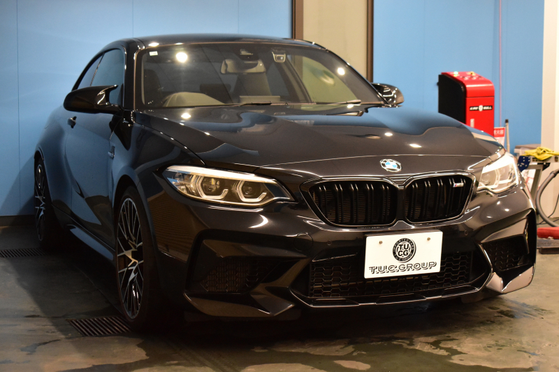 BMW Mシリーズ M2 ｺﾝﾍﾟﾃｨｼｮﾝ MDCT 7速DCT LCI後期 ｺﾝﾍﾟﾃｨｼｮﾝ専用410馬力ｴﾝｼﾞﾝ ﾍｷｻｺﾞﾅﾙLEDﾍｯﾄﾞﾗｲﾄ&ﾃｰﾙ ﾋｰﾀｰ付黒革 ﾀｯﾁﾊﾟﾈﾙHDDﾅﾋﾞBｶﾒﾗ 19AW ﾊｰﾏﾝｶｰﾄﾞﾝ 車線逸脱&歩行者警告 衝突軽減ﾌﾞﾚｰｷ ｶｰﾎﾞﾝｲﾝﾃﾘｱ Mｼｰﾄﾍﾞﾙﾄ 2年保証