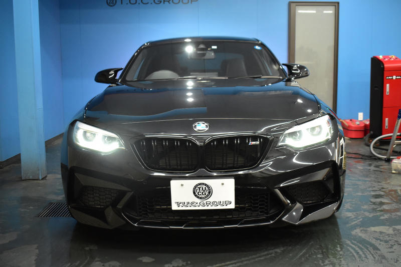 BMW Mシリーズ M2 ｺﾝﾍﾟﾃｨｼｮﾝ MDCT 7速DCT LCI後期 ｺﾝﾍﾟﾃｨｼｮﾝ専用410馬力ｴﾝｼﾞﾝ ﾍｷｻｺﾞﾅﾙLEDﾍｯﾄﾞﾗｲﾄ&ﾃｰﾙ ﾋｰﾀｰ付黒革 ﾀｯﾁﾊﾟﾈﾙHDDﾅﾋﾞBｶﾒﾗ 19AW 衝突軽減B ｶｰﾎﾞﾝｲﾝﾃﾘｱ Mｼｰﾄﾍﾞﾙﾄ 2年保証