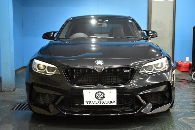 BMW Mシリーズ M2 ｺﾝﾍﾟﾃｨｼｮﾝ MDCT 7速DCT LCI後期 ｺﾝﾍﾟﾃｨｼｮﾝ専用410馬力ｴﾝｼﾞﾝ ﾍｷｻｺﾞﾅﾙLEDﾍｯﾄﾞﾗｲﾄ&ﾃｰﾙ ﾋｰﾀｰ付黒革 ﾀｯﾁﾊﾟﾈﾙHDDﾅﾋﾞBｶﾒﾗ 19AW 衝突軽減B ｶｰﾎﾞﾝｲﾝﾃﾘｱ Mｼｰﾄﾍﾞﾙﾄ 2年保証