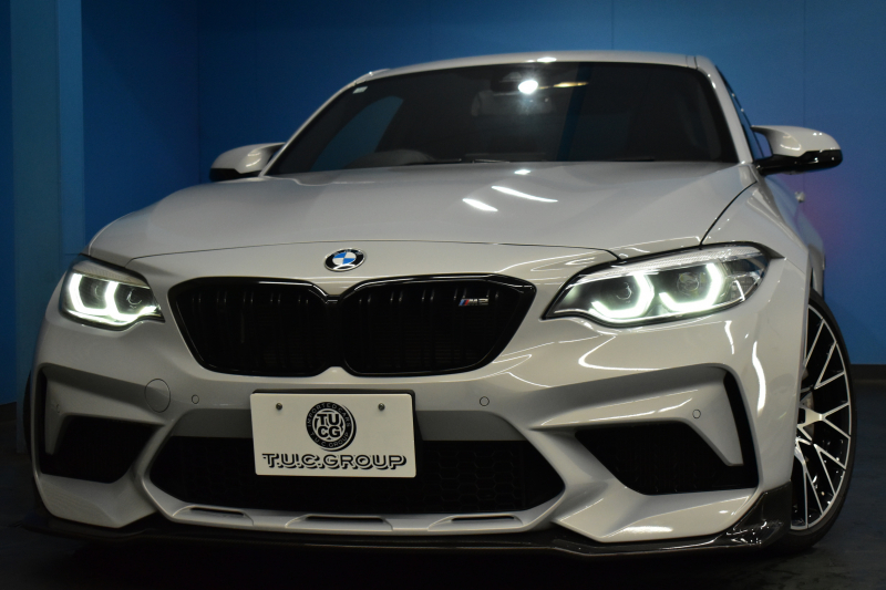 BMW Mシリーズ M2 ｺﾝﾍﾟﾃｨｼｮﾝ 6速MT LCI後期 ｺﾝﾍﾟﾃｨｼｮﾝ専用410馬力ｴﾝｼﾞﾝ LEDﾍｯﾄﾞﾗｲﾄ&ﾃｰﾙ OHLINS車高調 ﾋｰﾀｰ付黒革 ﾀｯﾁﾊﾟﾈﾙHDDﾅﾋﾞBｶﾒﾗ 専用19AW 車線逸脱&歩行者警告 衝突軽減B ｶｰﾎﾞﾝｲﾝﾃﾘｱ Mｼｰﾄﾍﾞﾙﾄ  2年保証