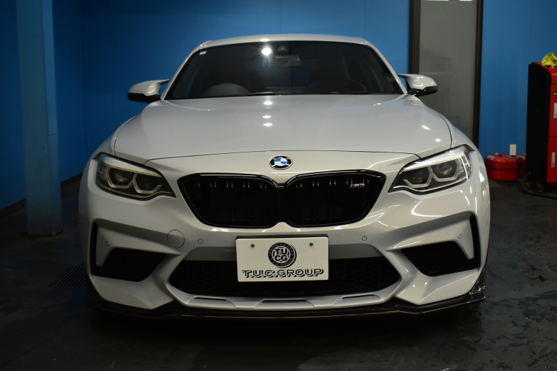 BMW Mシリーズ M2 ｺﾝﾍﾟﾃｨｼｮﾝ 6速MT LCI後期 ｺﾝﾍﾟﾃｨｼｮﾝ専用410馬力ｴﾝｼﾞﾝ LEDﾍｯﾄﾞﾗｲﾄ&ﾃｰﾙ OHLINS車高調 ﾋｰﾀｰ付黒革 ﾀｯﾁﾊﾟﾈﾙHDDﾅﾋﾞBｶﾒﾗ 専用19AW 車線逸脱&歩行者警告 衝突軽減B ｶｰﾎﾞﾝｲﾝﾃﾘｱ Mｼｰﾄﾍﾞﾙﾄ  2年保証