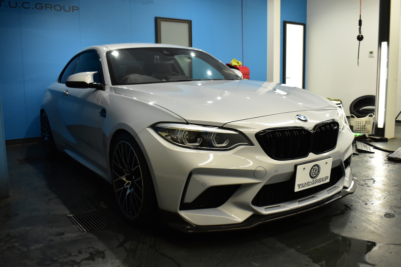 BMW Mシリーズ M2 ｺﾝﾍﾟﾃｨｼｮﾝ 6速MT LCI後期 ｺﾝﾍﾟﾃｨｼｮﾝ専用410馬力ｴﾝｼﾞﾝ LEDﾍｯﾄﾞﾗｲﾄ&ﾃｰﾙ OHLINS車高調 ﾋｰﾀｰ付黒革 ﾀｯﾁﾊﾟﾈﾙHDDﾅﾋﾞBｶﾒﾗ 専用19AW 車線逸脱&歩行者警告 衝突軽減B ｶｰﾎﾞﾝｲﾝﾃﾘｱ Mｼｰﾄﾍﾞﾙﾄ  2年保証