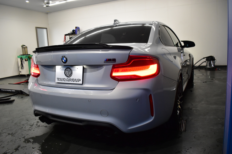 BMW Mシリーズ M2 ｺﾝﾍﾟﾃｨｼｮﾝ 6速MT LCI後期 ｺﾝﾍﾟﾃｨｼｮﾝ専用410馬力ｴﾝｼﾞﾝ LEDﾍｯﾄﾞﾗｲﾄ&ﾃｰﾙ OHLINS車高調 ﾋｰﾀｰ付黒革 ﾀｯﾁﾊﾟﾈﾙHDDﾅﾋﾞBｶﾒﾗ 専用19AW 車線逸脱&歩行者警告 衝突軽減B ｶｰﾎﾞﾝｲﾝﾃﾘｱ Mｼｰﾄﾍﾞﾙﾄ  2年保証