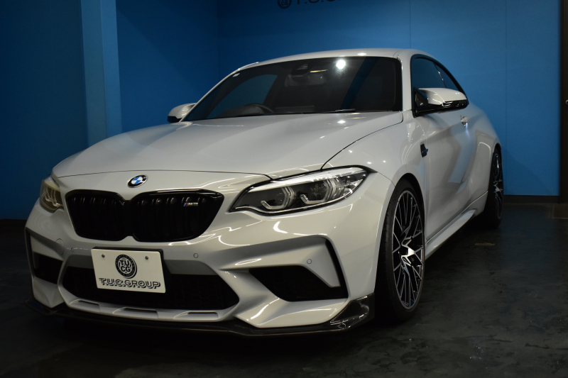 BMW Mシリーズ M2 ｺﾝﾍﾟﾃｨｼｮﾝ 6速MT LCI後期 ｺﾝﾍﾟﾃｨｼｮﾝ専用410馬力ｴﾝｼﾞﾝ LEDﾍｯﾄﾞﾗｲﾄ&ﾃｰﾙ OHLINS車高調 ﾋｰﾀｰ付黒革 ﾀｯﾁﾊﾟﾈﾙHDDﾅﾋﾞBｶﾒﾗ 専用19AW 車線逸脱&歩行者警告 衝突軽減B ｶｰﾎﾞﾝｲﾝﾃﾘｱ Mｼｰﾄﾍﾞﾙﾄ  2年保証