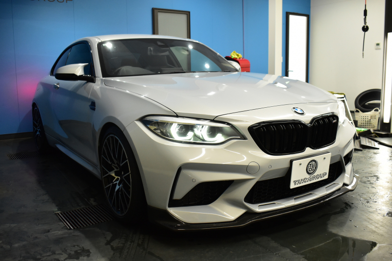 BMW Mシリーズ M2 ｺﾝﾍﾟﾃｨｼｮﾝ 6速MT LCI後期 ｺﾝﾍﾟﾃｨｼｮﾝ専用410馬力ｴﾝｼﾞﾝ LEDﾍｯﾄﾞﾗｲﾄ&ﾃｰﾙ OHLINS車高調 ﾋｰﾀｰ付黒革 ﾀｯﾁﾊﾟﾈﾙHDDﾅﾋﾞBｶﾒﾗ 専用19AW 車線逸脱&歩行者警告 衝突軽減B ｶｰﾎﾞﾝｲﾝﾃﾘｱ Mｼｰﾄﾍﾞﾙﾄ  2年保証