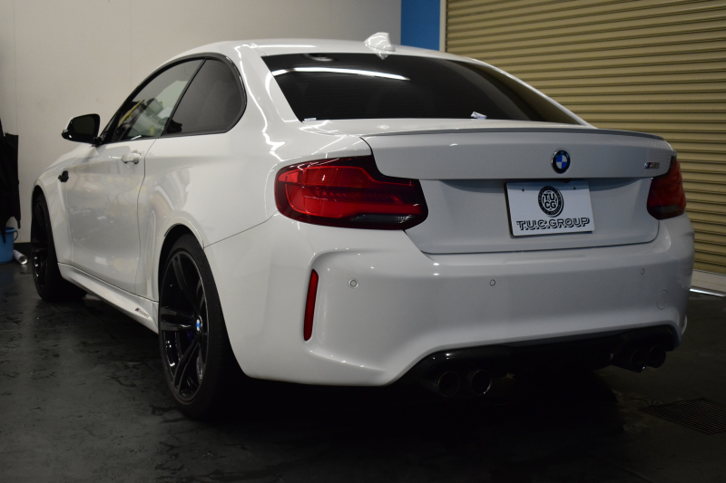 BMW Mシリーズ M2 MDCT 7速DCT LCI後期 ﾋｰﾀｰ付黒革 LEDﾍｯﾄﾞﾗｲﾄ&ﾃｰﾙ Mperformanceｶｽﾀﾑ ﾀｯﾁﾊﾟﾈﾙHDDﾅﾋﾞ Bｶﾒﾗ ﾘｱPDC 19AW 車線逸脱&歩行者警告 衝突軽減ﾌﾞﾚｰｷ ｶｰﾎﾞﾝｲﾝﾃﾘｱ 2年保証