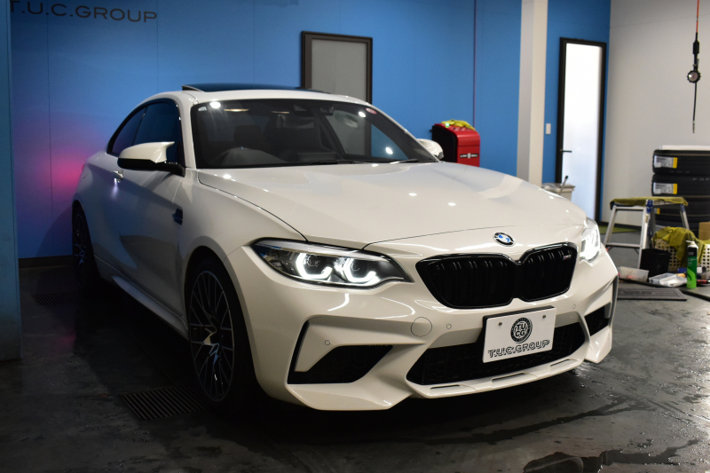 BMW Mシリーズ M2 ｺﾝﾍﾟﾃｨｼｮﾝ MDCT 7速DCT LCI後期 ｾﾚｸﾄP ｻﾝﾙｰﾌ Mperformanceｽﾃｱﾘﾝｸﾞ ﾊｰﾏﾝｶｰﾄﾞﾝ 専用410馬力ｴﾝｼﾞﾝ LEDﾍｯﾄﾞﾗｲﾄ&ﾃｰﾙ ﾋｰﾀｰ付黒革 ﾀｯﾁﾊﾟﾈﾙHDDﾅﾋﾞBｶﾒﾗ 19AW 衝突軽減B ｶｰﾎﾞﾝｲﾝﾃﾘｱ Mｼｰﾄﾍﾞﾙﾄ 2年保証