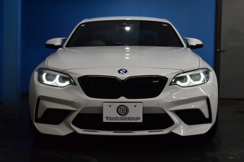 BMW Mシリーズ M2 ｺﾝﾍﾟﾃｨｼｮﾝ MDCT 7速DCT LCI後期  ﾊｰﾏﾝｶｰﾄﾞﾝ 専用410馬力ｴﾝｼﾞﾝ LEDﾍｯﾄﾞﾗｲﾄ&ﾃｰﾙ ﾋｰﾀｰ付黒革 ﾀｯﾁﾊﾟﾈﾙHDDﾅﾋﾞBｶﾒﾗ 19AW 衝突軽減B 車線逸脱＆歩行者警告 ｶｰﾎﾞﾝｲﾝﾃﾘｱ Mｼｰﾄﾍﾞﾙﾄ 2年保証