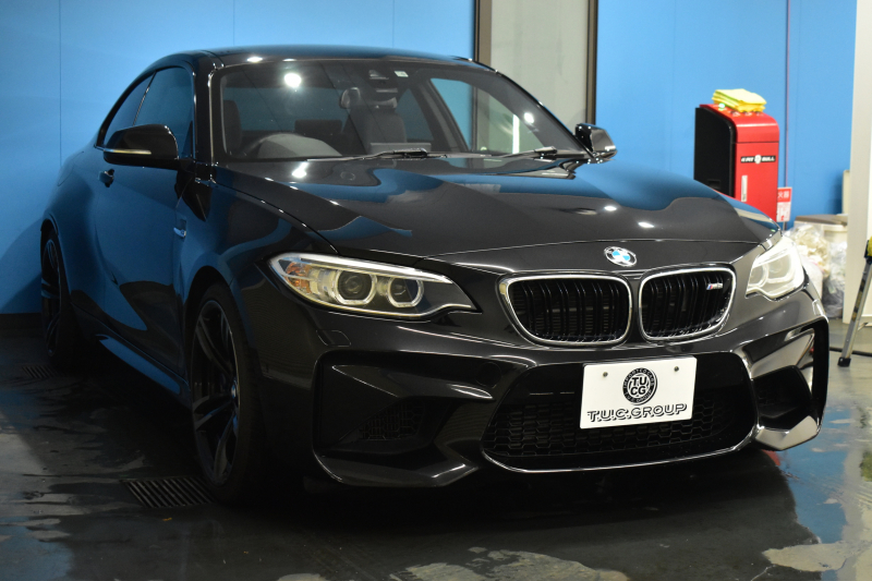 BMW Mシリーズ M2ｸｰﾍﾟ MDCT 7速DCT harman/kardon ﾋｰﾀｰ付黒革 LEDﾘﾝｸﾞｷｾﾉﾝﾍｯﾄﾞﾗｲﾄ ﾀｯﾁﾊﾟｯﾄﾞHDDﾅﾋﾞ 19AW  車線逸脱&歩行者警告 衝突軽減ﾌﾞﾚｰｷ ｶｰﾎﾞﾝｲﾝﾃﾘｱ Bｶﾒﾗ iｽﾄｯﾌﾟ ｽﾏｰﾄｷｰ 2年保証