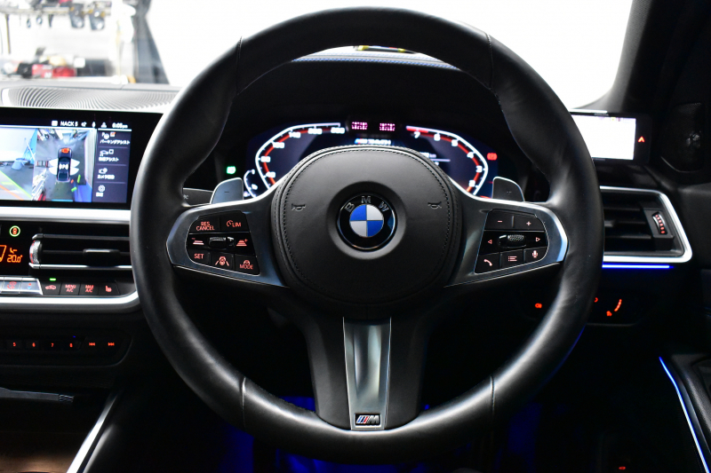 BMW 3シリーズ M340i Xﾄﾞﾗｲﾌﾞ ｻﾝﾙｰﾌ ｲﾉﾍﾞｰｼｮﾝP ﾋｰﾀｰ付黒革 ACC HUD ﾚｰｻﾞｰLEDﾗｲﾄ 可変Mｻｽ 19AW Mｽﾎﾟｰﾂﾌﾞﾚｰｷ ｼﾞｪｽﾁｬｰC付ﾀｯﾁﾊﾟﾈﾙﾅﾋﾞ全周囲ｶﾒﾗ ﾊｰﾏﾝｶｰﾄﾞﾝ 側面衝突&車線変更&逸脱警告 2年保証