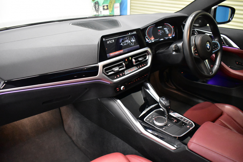 BMW 4シリーズ M440i xDriveｸｰﾍﾟ ｻﾝﾙｰﾌ ｲﾉﾍﾞｰｼｮﾝ&ｺﾝﾌｫｰﾄP  ﾋｰﾀｰ付赤革 ﾚｰｻﾞｰLEDﾍｯﾄﾞﾗｲﾄ ACC HUD Mｽﾎﾟｰﾂﾃﾞﾌ&ﾌﾞﾚｰｷ 可変Mｻｽ ﾗｲﾌﾞｺｯｸﾋﾟｯﾄ全周囲ｶﾒﾗ Pｱｼｽﾄ LCW Apple Car Play ﾌﾙｾｸﾞ harman/kardon 19AW 2年保証