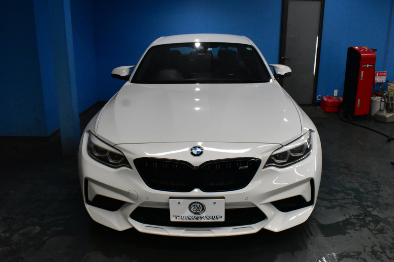 BMW Mシリーズ M2 ｺﾝﾍﾟﾃｨｼｮﾝ MDCT 7速DCT LCI後期  ﾊｰﾏﾝｶｰﾄﾞﾝ 専用410馬力ｴﾝｼﾞﾝ LEDﾍｯﾄﾞﾗｲﾄ&ﾃｰﾙ ﾋｰﾀｰ付黒革 ﾀｯﾁﾊﾟﾈﾙHDDﾅﾋﾞBｶﾒﾗ 19AW 衝突軽減ﾌﾞﾚｰｷ 車線逸脱＆歩行者警告  Mｼｰﾄﾍﾞﾙﾄ 2年保証