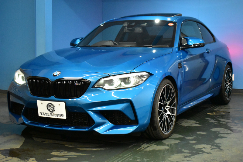 BMW Mシリーズ M2 ｺﾝﾍﾟﾃｨｼｮﾝ MDCT 7速DCT LCI後期  ｻﾝﾙｰﾌ ﾊｰﾏﾝｶｰﾄﾞﾝ 専用410馬力ｴﾝｼﾞﾝ LEDﾍｯﾄﾞﾗｲﾄ&ﾃｰﾙ ﾋｰﾀｰ付黒革 ﾀｯﾁﾊﾟﾈﾙHDDﾅﾋﾞBｶﾒﾗ 19AW 衝突軽減ﾌﾞﾚｰｷ 車線逸脱＆歩行者警告  Mｼｰﾄﾍﾞﾙﾄ 2年保証