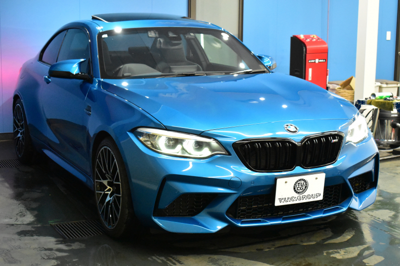 BMW Mシリーズ M2 ｺﾝﾍﾟﾃｨｼｮﾝ MDCT 7速DCT LCI後期  ｻﾝﾙｰﾌ ﾊｰﾏﾝｶｰﾄﾞﾝ 専用410馬力ｴﾝｼﾞﾝ LEDﾍｯﾄﾞﾗｲﾄ&ﾃｰﾙ ﾋｰﾀｰ付黒革 ﾀｯﾁﾊﾟﾈﾙHDDﾅﾋﾞBｶﾒﾗ 19AW 衝突軽減ﾌﾞﾚｰｷ 車線逸脱＆歩行者警告  Mｼｰﾄﾍﾞﾙﾄ 2年保証