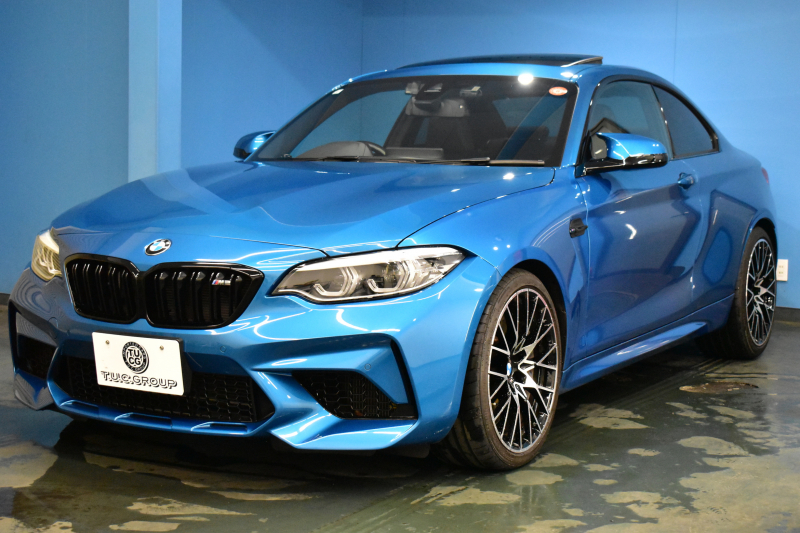BMW Mシリーズ M2 ｺﾝﾍﾟﾃｨｼｮﾝ MDCT 7速DCT LCI後期  ｻﾝﾙｰﾌ ﾊｰﾏﾝｶｰﾄﾞﾝ 専用410馬力ｴﾝｼﾞﾝ LEDﾍｯﾄﾞﾗｲﾄ&ﾃｰﾙ ﾋｰﾀｰ付黒革 ﾀｯﾁﾊﾟﾈﾙHDDﾅﾋﾞBｶﾒﾗ 19AW 衝突軽減ﾌﾞﾚｰｷ 車線逸脱＆歩行者警告  Mｼｰﾄﾍﾞﾙﾄ 2年保証