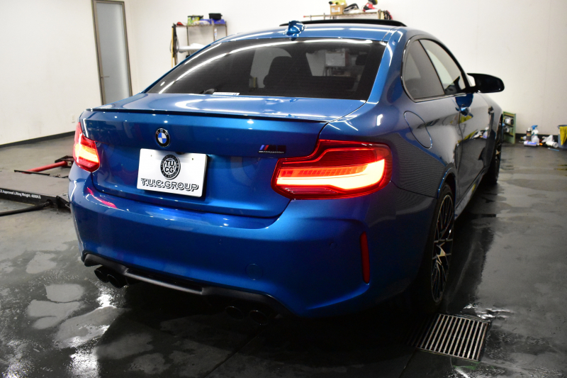 BMW Mシリーズ M2 ｺﾝﾍﾟﾃｨｼｮﾝ MDCT 7速DCT LCI後期  ｻﾝﾙｰﾌ ﾊｰﾏﾝｶｰﾄﾞﾝ 専用410馬力ｴﾝｼﾞﾝ LEDﾍｯﾄﾞﾗｲﾄ&ﾃｰﾙ ﾋｰﾀｰ付黒革 ﾀｯﾁﾊﾟﾈﾙHDDﾅﾋﾞBｶﾒﾗ 19AW 衝突軽減ﾌﾞﾚｰｷ 車線逸脱＆歩行者警告  Mｼｰﾄﾍﾞﾙﾄ 2年保証