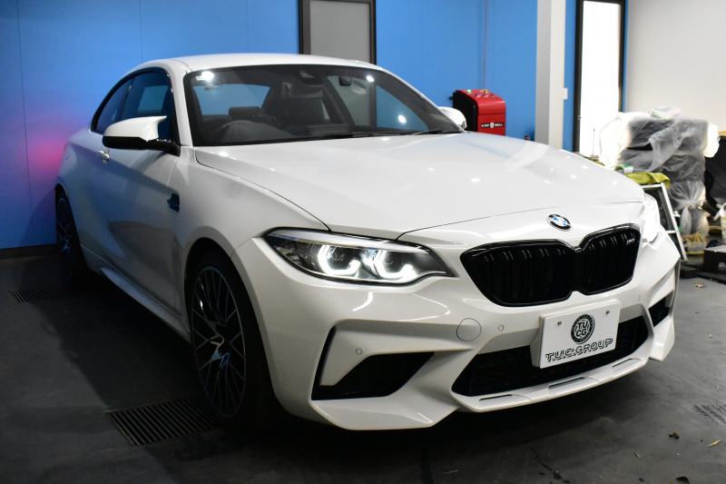 BMW Mシリーズ M2 ｺﾝﾍﾟﾃｨｼｮﾝ MDCT 7速DCT LCI後期  ﾊｰﾏﾝｶｰﾄﾞﾝ 専用410馬力ｴﾝｼﾞﾝ LEDﾍｯﾄﾞﾗｲﾄ&ﾃｰﾙ ﾋｰﾀｰ付黒革 ﾀｯﾁﾊﾟﾈﾙHDDﾅﾋﾞBｶﾒﾗ 19AW 衝突軽減ﾌﾞﾚｰｷ 車線逸脱＆歩行者警告  Mｼｰﾄﾍﾞﾙﾄ 2年保証