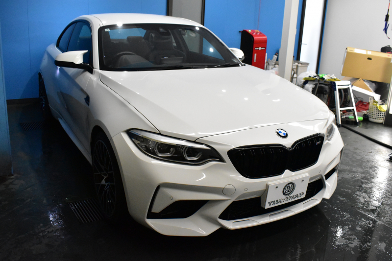 BMW Mシリーズ M2 ｺﾝﾍﾟﾃｨｼｮﾝ MDCT 7速DCT LCI後期  ﾊｰﾏﾝｶｰﾄﾞﾝ 専用410馬力ｴﾝｼﾞﾝ LEDﾍｯﾄﾞﾗｲﾄ&ﾃｰﾙ ﾋｰﾀｰ付黒革 ﾀｯﾁﾊﾟﾈﾙHDDﾅﾋﾞBｶﾒﾗ 19AW 衝突軽減ﾌﾞﾚｰｷ 車線逸脱＆歩行者警告  Mｼｰﾄﾍﾞﾙﾄ 2年保証