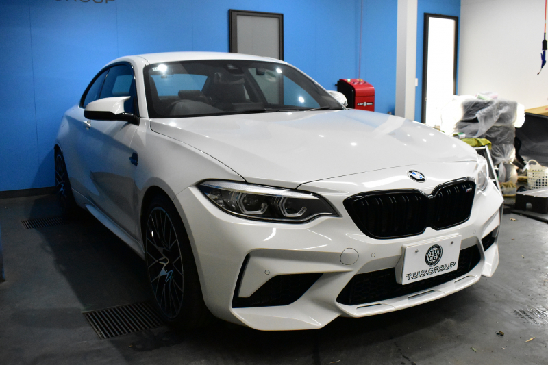BMW Mシリーズ M2 ｺﾝﾍﾟﾃｨｼｮﾝ MDCT 7速DCT LCI後期  ﾊｰﾏﾝｶｰﾄﾞﾝ 専用410馬力ｴﾝｼﾞﾝ LEDﾍｯﾄﾞﾗｲﾄ&ﾃｰﾙ ﾋｰﾀｰ付黒革 ﾀｯﾁﾊﾟﾈﾙHDDﾅﾋﾞBｶﾒﾗ 19AW 衝突軽減ﾌﾞﾚｰｷ 車線逸脱＆歩行者警告  Mｼｰﾄﾍﾞﾙﾄ 2年保証