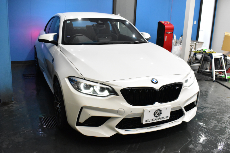 BMW Mシリーズ M2 ｺﾝﾍﾟﾃｨｼｮﾝ MDCT 7速DCT LCI後期  ﾊｰﾏﾝｶｰﾄﾞﾝ 専用410馬力ｴﾝｼﾞﾝ LEDﾍｯﾄﾞﾗｲﾄ&ﾃｰﾙ ﾋｰﾀｰ付黒革 ﾀｯﾁﾊﾟﾈﾙHDDﾅﾋﾞBｶﾒﾗ 19AW 衝突軽減ﾌﾞﾚｰｷ 車線逸脱＆歩行者警告  Mｼｰﾄﾍﾞﾙﾄ 2年保証