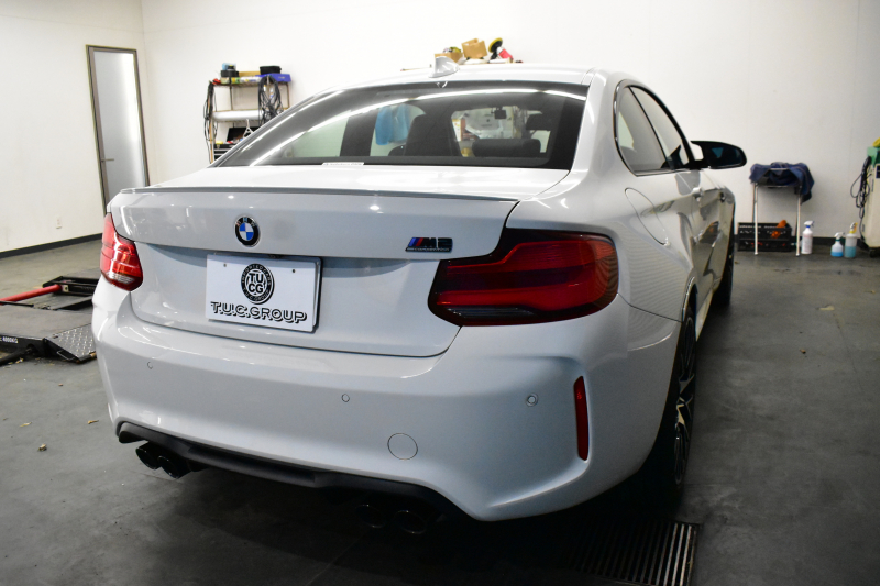 BMW Mシリーズ M2 ｺﾝﾍﾟﾃｨｼｮﾝ MDCT 7速DCT LCI後期  ﾊｰﾏﾝｶｰﾄﾞﾝ 専用410馬力ｴﾝｼﾞﾝ LEDﾍｯﾄﾞﾗｲﾄ&ﾃｰﾙ ﾋｰﾀｰ付黒革 ﾀｯﾁﾊﾟﾈﾙHDDﾅﾋﾞBｶﾒﾗ 19AW 衝突軽減ﾌﾞﾚｰｷ 車線逸脱＆歩行者警告  Mｼｰﾄﾍﾞﾙﾄ 2年保証