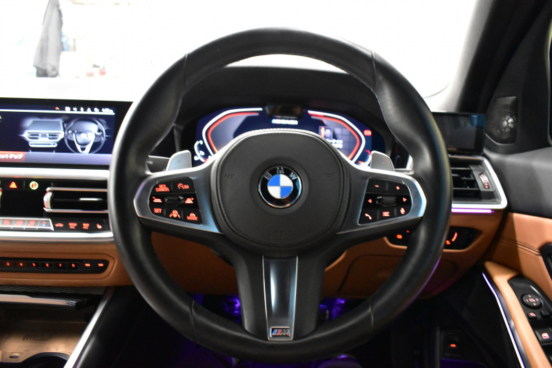 BMW 3シリーズ M340i Xﾄﾞﾗｲﾌﾞ ﾋｰﾀｰ付茶革Mｽﾎﾟｰﾂｼｰﾄ ｲﾉﾍﾞｰｼｮﾝP 全周囲ｶﾒﾗ 電動ﾄﾗﾝｸ ﾚｰｻﾞｰLEDﾗｲﾄ ACC HUD 可変Mｻｽ 19AW Mｽﾎﾟｰﾂﾌﾞﾚｰｷ&ﾃﾞﾌ ｼﾞｪｽﾁｬｰC付ﾀｯﾁﾊﾟﾈﾙﾅﾋﾞﾊｰﾏﾝｶｰﾄﾞﾝ ﾜｲﾔﾚｽ充電 側面衝突&車線変更&逸脱警告 2年保証