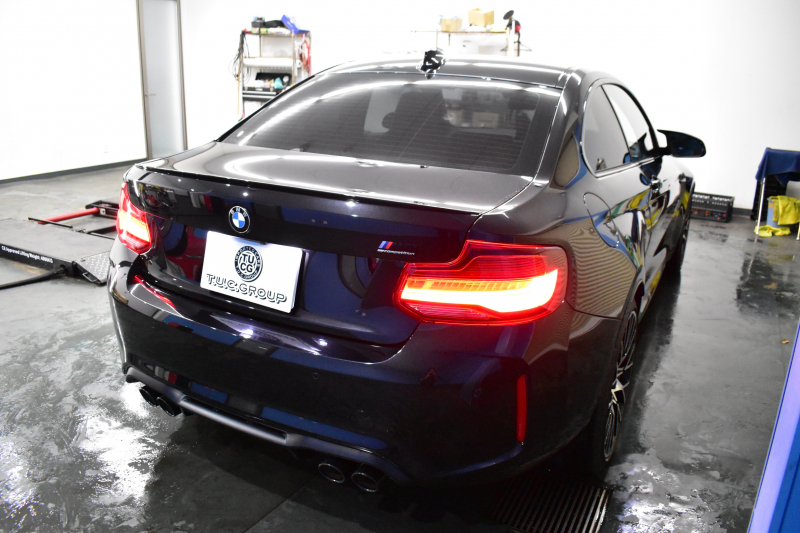 BMW Mシリーズ M2 ｺﾝﾍﾟﾃｨｼｮﾝ MDCT 7速DCT LCI後期  ﾊｰﾏﾝｶｰﾄﾞﾝ 専用410馬力ｴﾝｼﾞﾝ LEDﾍｯﾄﾞﾗｲﾄ&ﾃｰﾙ ﾋｰﾀｰ付黒革 ﾀｯﾁﾊﾟﾈﾙHDDﾅﾋﾞBｶﾒﾗ 19AW 衝突軽減ﾌﾞﾚｰｷ 車線逸脱＆歩行者警告  Mｼｰﾄﾍﾞﾙﾄ 2年保証