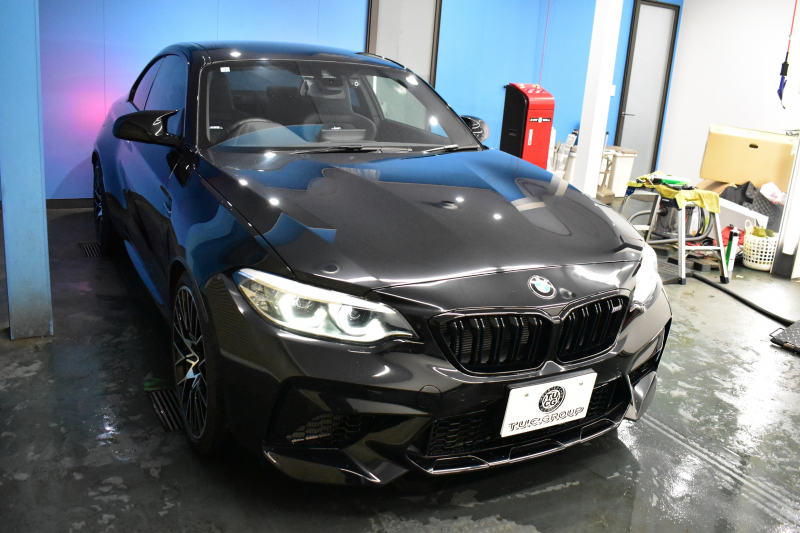 BMW Mシリーズ M2 ｺﾝﾍﾟﾃｨｼｮﾝ MDCT 7速DCT LCI後期  ﾊｰﾏﾝｶｰﾄﾞﾝ 専用410馬力ｴﾝｼﾞﾝ LEDﾍｯﾄﾞﾗｲﾄ&ﾃｰﾙ ﾋｰﾀｰ付黒革 ﾀｯﾁﾊﾟﾈﾙHDDﾅﾋﾞBｶﾒﾗ 19AW 衝突軽減ﾌﾞﾚｰｷ 車線逸脱＆歩行者警告  Mｼｰﾄﾍﾞﾙﾄ 2年保証