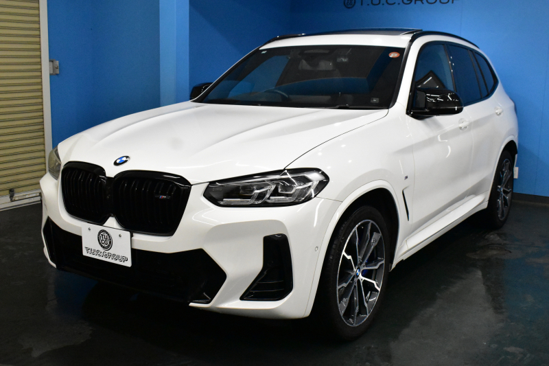 BMW X3 M40i ｾﾚｸﾄﾊﾟｯｹｰｼﾞ LCI後期 1ｵｰﾅｰ 変更後ﾃﾞｻﾞｲﾝLEDﾍｯﾄﾞﾗｲﾄ&ﾃｰﾙ ﾊﾟﾉﾗﾏｻﾝﾙｰﾌ ﾗｲﾌﾞｺｸﾋﾟｯﾄ 可変Mｻｽ 全席ﾋｰﾀｰ付ﾓｶﾚｻﾞｰ ﾊｰﾏﾝｶｰﾄﾞﾝ 20AW 追従ACC HUD ﾀｯﾁﾊﾟﾈﾙﾅﾋﾞ ﾌﾙｾｸﾞ 全周囲ｶﾒﾗ3Dﾋﾞｭｰ 電動Rｹﾞｰﾄ 2年保証