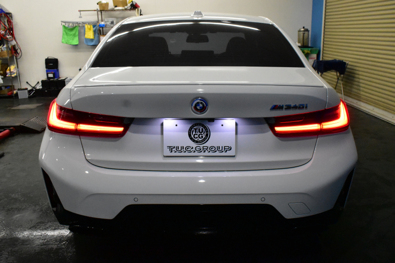 BMW 3シリーズ M340i xDrive LCI後期 ｶｰﾌﾞﾄﾞﾃﾞｨｽﾌﾟﾚｲ ﾋｰﾀｰ付黒革 LEDﾍｯﾄﾞﾗｲﾄ MﾃｸﾉﾛｼﾞｰP 可変Mｻｽ Mｽﾎﾟｰﾂﾌﾞﾚｰｷ&ﾃﾞﾌ 19AW  BMWﾗｲﾌﾞｺｯｸﾋﾟｯﾄ全周囲ｶﾒﾗ ｱｯﾌﾟﾙｶｰﾌﾟﾚｲ ACC HUD 車線変更&逸脱&歩行者警告 2年保証