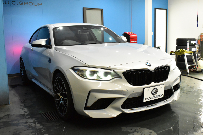 BMW Mシリーズ M2 ｺﾝﾍﾟﾃｨｼｮﾝ MDCT 7速DCT LCI後期  ﾊｰﾏﾝｶｰﾄﾞﾝ 社外ﾌﾙｾｸﾞTV 専用410馬力ｴﾝｼﾞﾝ LEDﾍｯﾄﾞﾗｲﾄ&ﾃｰﾙ ﾋｰﾀｰ付黒革 ﾀｯﾁﾊﾟﾈﾙHDDﾅﾋﾞBｶﾒﾗ 19AW 衝突軽減ﾌﾞﾚｰｷ 車線逸脱＆歩行者警告  Mｼｰﾄﾍﾞﾙﾄ ｶｰﾎﾞﾝｲﾝﾃﾘｱ 2年保証