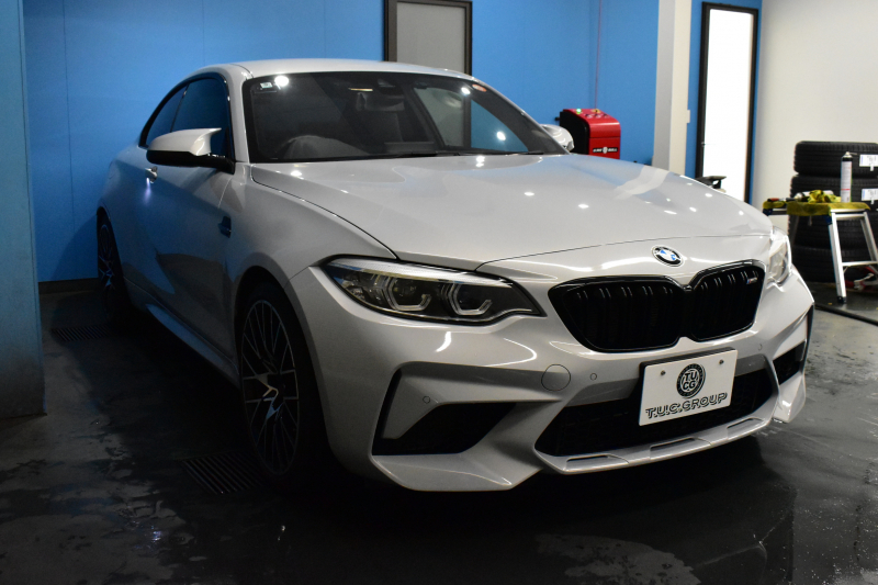 BMW Mシリーズ M2 ｺﾝﾍﾟﾃｨｼｮﾝ MDCT 7速DCT LCI後期  ﾊｰﾏﾝｶｰﾄﾞﾝ 社外ﾌﾙｾｸﾞTV 専用410馬力ｴﾝｼﾞﾝ LEDﾍｯﾄﾞﾗｲﾄ&ﾃｰﾙ ﾋｰﾀｰ付黒革 ﾀｯﾁﾊﾟﾈﾙHDDﾅﾋﾞBｶﾒﾗ 19AW 衝突軽減ﾌﾞﾚｰｷ 車線逸脱＆歩行者警告  Mｼｰﾄﾍﾞﾙﾄ ｶｰﾎﾞﾝｲﾝﾃﾘｱ 2年保証