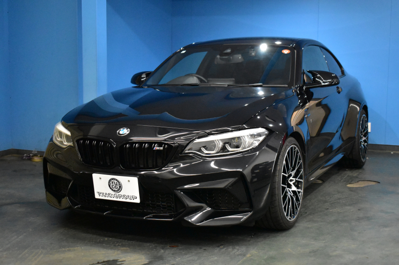 BMW Mシリーズ M2 ｺﾝﾍﾟﾃｨｼｮﾝ MDCT 7速DCT LCI後期  ﾊｰﾏﾝｶｰﾄﾞﾝ 専用410馬力ｴﾝｼﾞﾝ LEDﾍｯﾄﾞﾗｲﾄ&ﾃｰﾙ ﾋｰﾀｰ付黒革 ｶｰﾎﾞﾝﾘﾔﾃﾞｨﾌｭｰｻﾞｰ ﾀｯﾁﾊﾟﾈﾙHDDﾅﾋﾞBｶﾒﾗ 19AW 衝突軽減ﾌﾞﾚｰｷ 車線逸脱＆歩行者警告  Mｼｰﾄﾍﾞﾙﾄ 2年保証