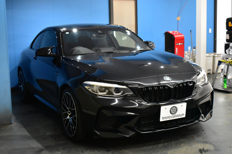 BMW Mシリーズ M2 ｺﾝﾍﾟﾃｨｼｮﾝ MDCT 7速DCT LCI後期  ﾊｰﾏﾝｶｰﾄﾞﾝ 専用410馬力ｴﾝｼﾞﾝ LEDﾍｯﾄﾞﾗｲﾄ&ﾃｰﾙ ﾋｰﾀｰ付黒革 ｶｰﾎﾞﾝﾘﾔﾃﾞｨﾌｭｰｻﾞｰ ﾀｯﾁﾊﾟﾈﾙHDDﾅﾋﾞBｶﾒﾗ 19AW 衝突軽減ﾌﾞﾚｰｷ 車線逸脱＆歩行者警告  Mｼｰﾄﾍﾞﾙﾄ 2年保証