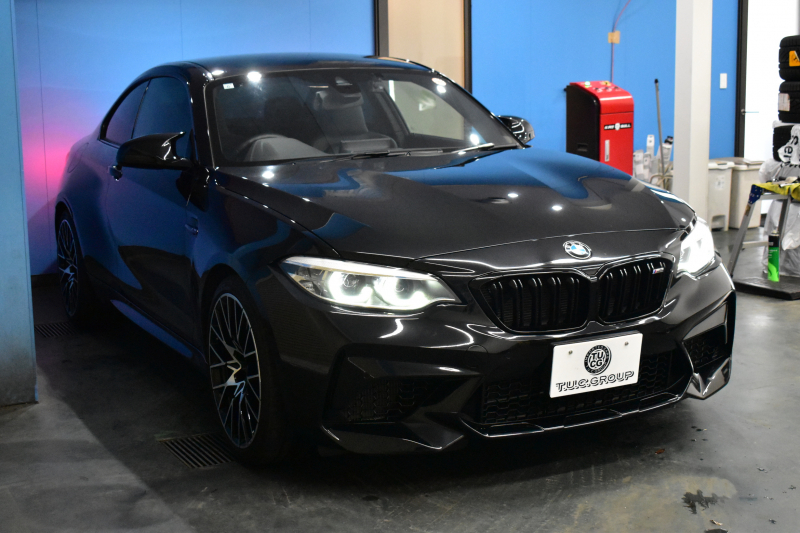 BMW Mシリーズ M2 ｺﾝﾍﾟﾃｨｼｮﾝ MDCT 7速DCT LCI後期  ﾊｰﾏﾝｶｰﾄﾞﾝ 専用410馬力ｴﾝｼﾞﾝ LEDﾍｯﾄﾞﾗｲﾄ&ﾃｰﾙ ﾋｰﾀｰ付黒革 ｶｰﾎﾞﾝﾘﾔﾃﾞｨﾌｭｰｻﾞｰ ﾀｯﾁﾊﾟﾈﾙHDDﾅﾋﾞBｶﾒﾗ 19AW 衝突軽減ﾌﾞﾚｰｷ 車線逸脱＆歩行者警告  Mｼｰﾄﾍﾞﾙﾄ 2年保証
