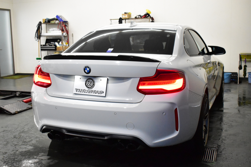 BMW Mシリーズ M2 ｺﾝﾍﾟﾃｨｼｮﾝ LCI後期 6速M/T 専用410馬力ｴﾝｼﾞﾝ LEDﾍｯﾄﾞﾗｲﾄ&ﾃｰﾙ ﾋｰﾀｰ付黒革 ﾀｯﾁﾊﾟﾈﾙHDDﾅﾋﾞBｶﾒﾗ IDING POWER19AW&ﾌﾞﾚｰｷﾛｰﾀｰ 社外ﾘｯﾌﾟ&ﾄﾗﾝｸｽﾎﾟｲﾗｰ Mｽﾎﾟｰﾂﾌﾞﾚｰｷ 衝突軽減ﾌﾞﾚｰｷ 車線逸脱＆歩行者警告 Mｼｰﾄﾍﾞﾙﾄ 2年保証