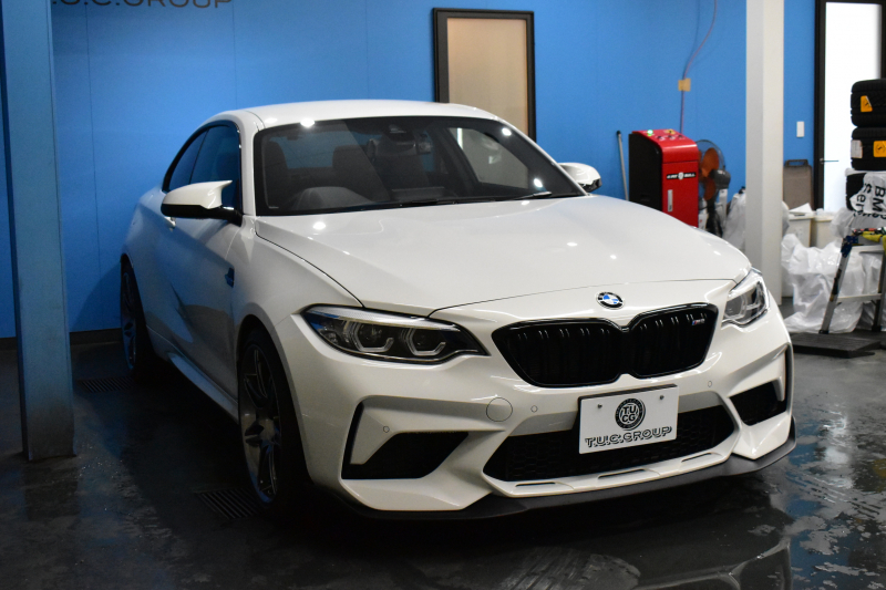 BMW Mシリーズ M2 ｺﾝﾍﾟﾃｨｼｮﾝ LCI後期 6速M/T 専用410馬力ｴﾝｼﾞﾝ LEDﾍｯﾄﾞﾗｲﾄ&ﾃｰﾙ ﾋｰﾀｰ付黒革 ﾀｯﾁﾊﾟﾈﾙHDDﾅﾋﾞBｶﾒﾗ IDING POWER19AW&ﾌﾞﾚｰｷﾛｰﾀｰ 社外ﾘｯﾌﾟ&ﾄﾗﾝｸｽﾎﾟｲﾗｰ Mｽﾎﾟｰﾂﾌﾞﾚｰｷ 衝突軽減ﾌﾞﾚｰｷ 車線逸脱＆歩行者警告 Mｼｰﾄﾍﾞﾙﾄ 2年保証