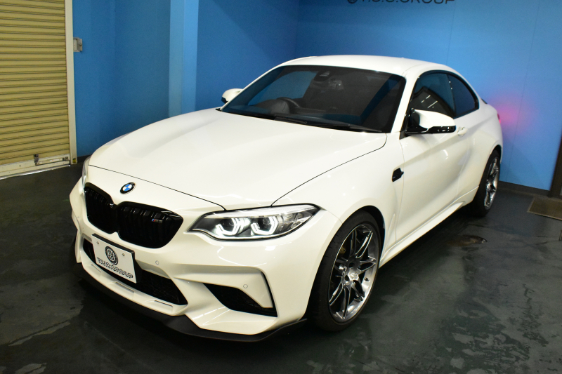BMW Mシリーズ M2 ｺﾝﾍﾟﾃｨｼｮﾝ LCI後期 6MT 専用410馬力ｴﾝｼﾞﾝ LEDﾍｯﾄﾞﾗｲﾄ&ﾃｰﾙ ﾋｰﾀｰ付黒革 ﾀｯﾁﾊﾟﾈﾙHDDﾅﾋﾞBｶﾒﾗ IDING POWER19AW&ﾌﾞﾚｰｷﾛｰﾀｰ 社外ﾘｯﾌﾟ&ﾄﾗﾝｸｽﾎﾟｲﾗｰ Mｽﾎﾟｰﾂﾌﾞﾚｰｷ 衝突軽減ﾌﾞﾚｰｷ 車線逸脱＆歩行者警告 Mｼｰﾄﾍﾞﾙﾄ 2年保証