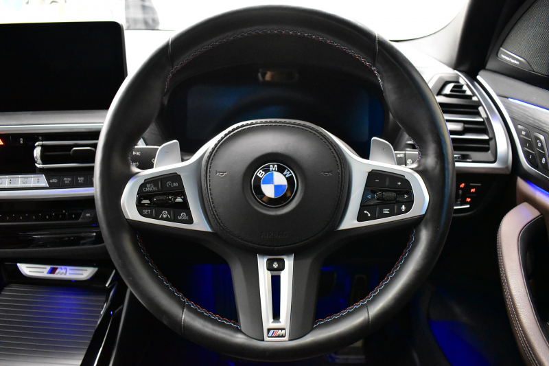 BMW X3 M40d  LCI後期 1ｵｰﾅｰ  ﾏｲﾙﾄﾞHV ｾﾚｸﾄP  ﾊﾟﾉﾗﾏｻﾝR 前席ﾍﾞﾝﾁﾚｰｼｮﾝ&全席ﾋｰﾀｰ付茶革 ﾊｰﾏﾝｶｰﾄﾞﾝ OP21AW 追従ACC HUD ｽﾃｱﾘﾝｸﾞﾋｰﾀｰ 可変Mｻｽ Mｽﾎﾟｰﾂﾌﾞﾚｰｷ&ﾃﾞﾌ ｼﾞｪｽﾁｬC付ﾀｯﾁﾊﾟﾈﾙﾅﾋﾞ ﾌﾙｾｸﾞ 全周囲ｶﾒﾗ  電動Rｹﾞｰﾄ 2年保証