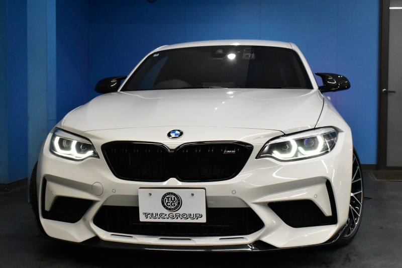 BMW Mシリーズ M2 ｺﾝﾍﾟﾃｨｼｮﾝ MDCT 7速DCT LCI後期  ﾊｰﾏﾝｶｰﾄﾞﾝ 専用410馬力ｴﾝｼﾞﾝ LEDﾍｯﾄﾞﾗｲﾄ&ﾃｰﾙ ﾋｰﾀｰ付黒革 AKRAPOVICﾏﾌﾗｰ ｶｰﾎﾞﾝﾌﾛﾝﾄｽﾎﾟｲﾗｰ ｶｰﾎﾞﾝﾘﾔﾃﾞｨﾌｭｰｻﾞｰ ﾀｯﾁﾊﾟﾈﾙHDDﾅﾋﾞBｶﾒﾗ 19AW 衝突軽減ﾌﾞﾚｰｷ 車線逸脱＆歩行者警告 2年保証