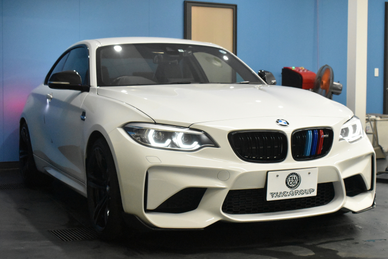 BMW Mシリーズ M2 MDCT 7速DCT LCI後期 ﾋｰﾀｰ付黒革 ｱﾀﾞﾌﾟﾃｨﾌﾞﾍｷｻｺﾞﾅﾙLEDﾍｯﾄﾞﾗｲﾄ&ﾃｰﾙ ﾀｯﾁﾊﾟﾈﾙHDDﾅﾋﾞ 19AW Mﾊﾟﾌｫｰﾏﾝｽﾘｱﾃﾞｨﾌｭｰｻﾞｰ 車線逸脱&歩行者警告 衝突軽減ﾌﾞﾚｰｷ ｶｰﾎﾞﾝｲﾝﾃﾘｱ Bｶﾒﾗ iｽﾄｯﾌﾟ ｽﾏｰﾄｷｰ 2年保証