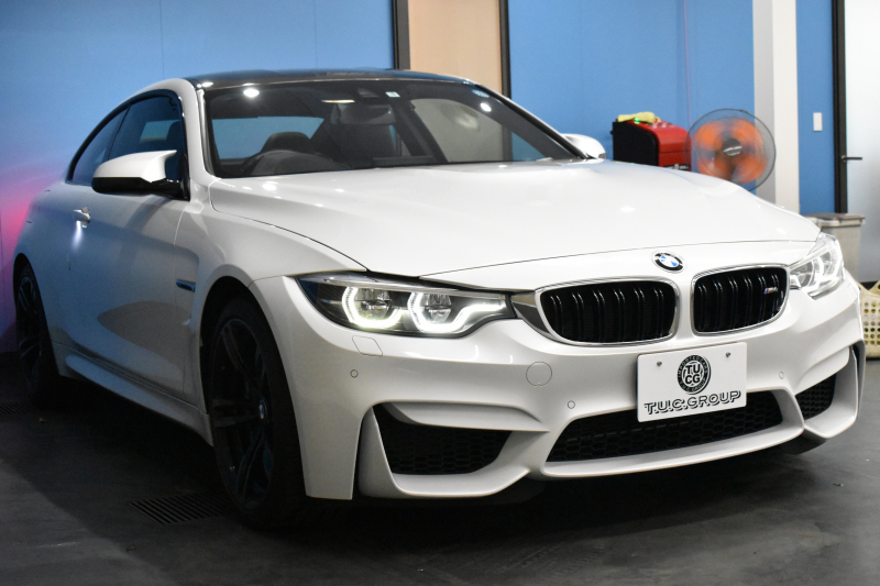 BMW Mシリーズ M4ｸｰﾍﾟ後期 MDCT ｱﾀﾞﾌﾟﾃｨﾌﾞMｻｽﾍﾟﾝｼｮﾝ ﾋｰﾀｰ付ﾌﾞﾗｯｸ革 ｶｰﾎﾞﾝR&ｲﾝﾃﾘｱ  HUD ｱﾀﾞﾌﾟﾃｨﾌﾞﾍｷｻｺﾞﾅﾙLEDﾍｯﾄﾞﾗｲﾄ 7速DCT ｵﾌﾟｼｮﾝ19AW 衝突軽減ﾌﾞﾚｰｷ 車線変更&車線逸脱&歩行者警告  ﾌﾙｾｸﾞ 前後PDC Bｶﾒﾗ 2年保証