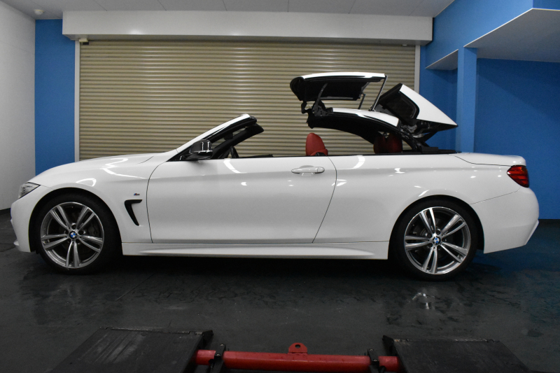 BMW 4シリーズ 435i ｶﾌﾞﾘｵﾚMｽﾎﾟｰﾂ ｱﾄﾞﾊﾞﾝｽﾄﾞｱｸﾃｨﾌﾞｾｰﾌﾃｨｰP 追従ACC HUD 直6ﾀｰﾎﾞ 電動ﾒﾀﾙﾙｰﾌ ﾋｰﾀｰ付赤革 LEDﾍｯﾄﾞﾗｲﾄ 車線逸脱&歩行者警告 衝突軽減B ﾀｯﾁﾊﾟｯﾄﾞiﾄﾞﾗｲﾌﾞHDDﾅﾋﾞ ﾌﾙｾｸﾞﾅﾋﾞBｶﾒﾗ前後PDC ｽﾏｰﾄｷｰ 2年保証